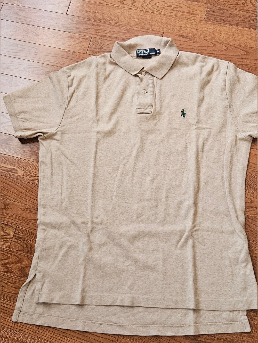 Ralph Lauren Men's Polo Shirt in Light Tan with Green Pony